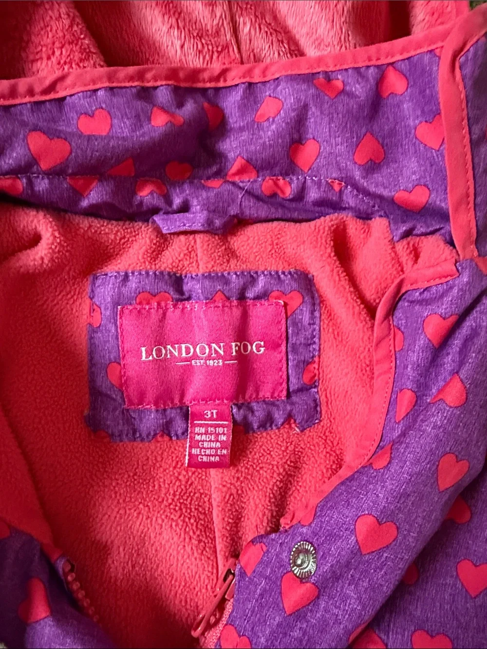 London Fog colorful hooded